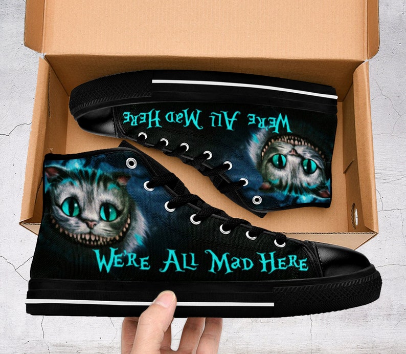 Cheshire Cat Shoes Alice in Wonderland Themed Custom Shoes Etsy