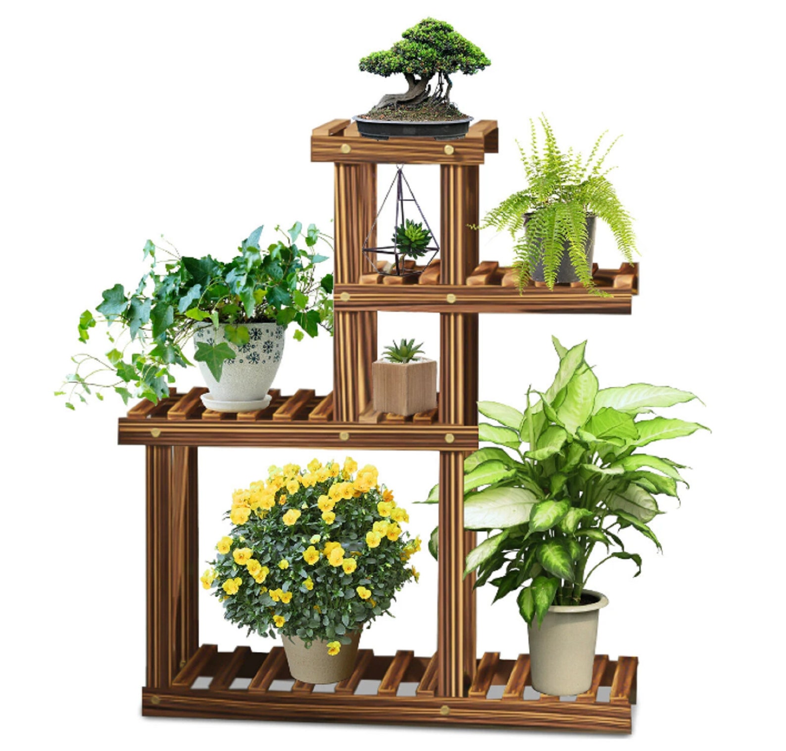 Wood Shelf Flower Pot Plant Shelf Decorative Shelf Floating Etsy