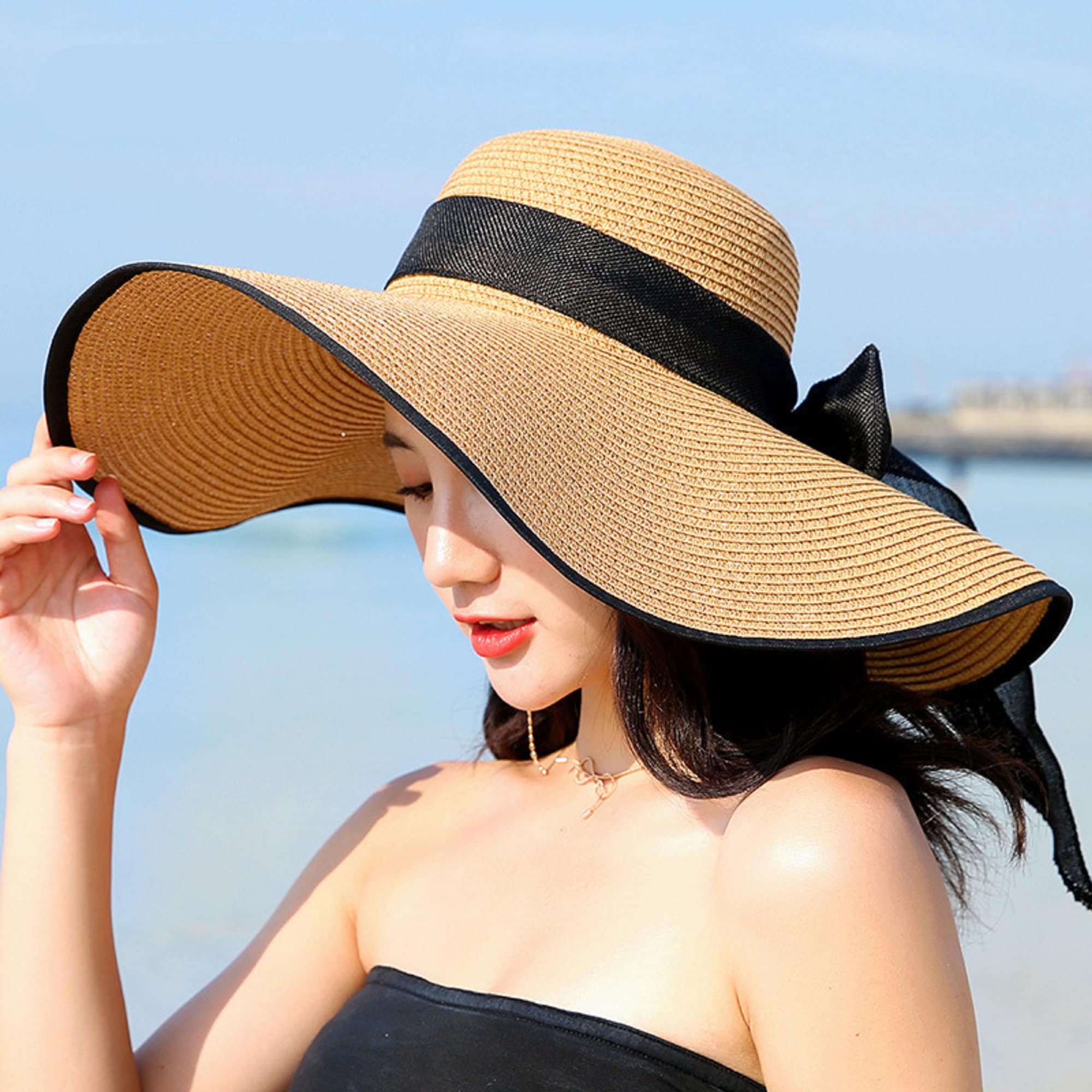 Large Brim Straw Hat Summer Hat Floppy Wide Brim Sun Cap - Etsy