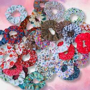 cotton scrunchie, handmade scrunchie, scrunchie for her, women&#39;s scrunchie