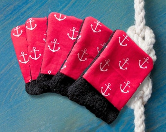 lot of 5 washcloths, reusable wipes, washable wipes, zero waste, face glove, montessori learning