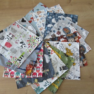 surprise handkerchiefs for boys oekotex cotton, handkerchiefs for girls, zero waste, ecological handkerchiefs