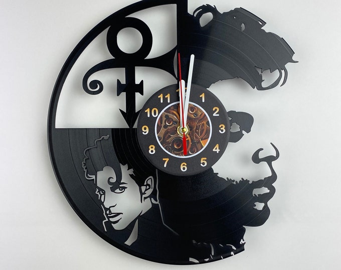 Purple Rain Vinyl Record Wall Clock, Music Lover Gift