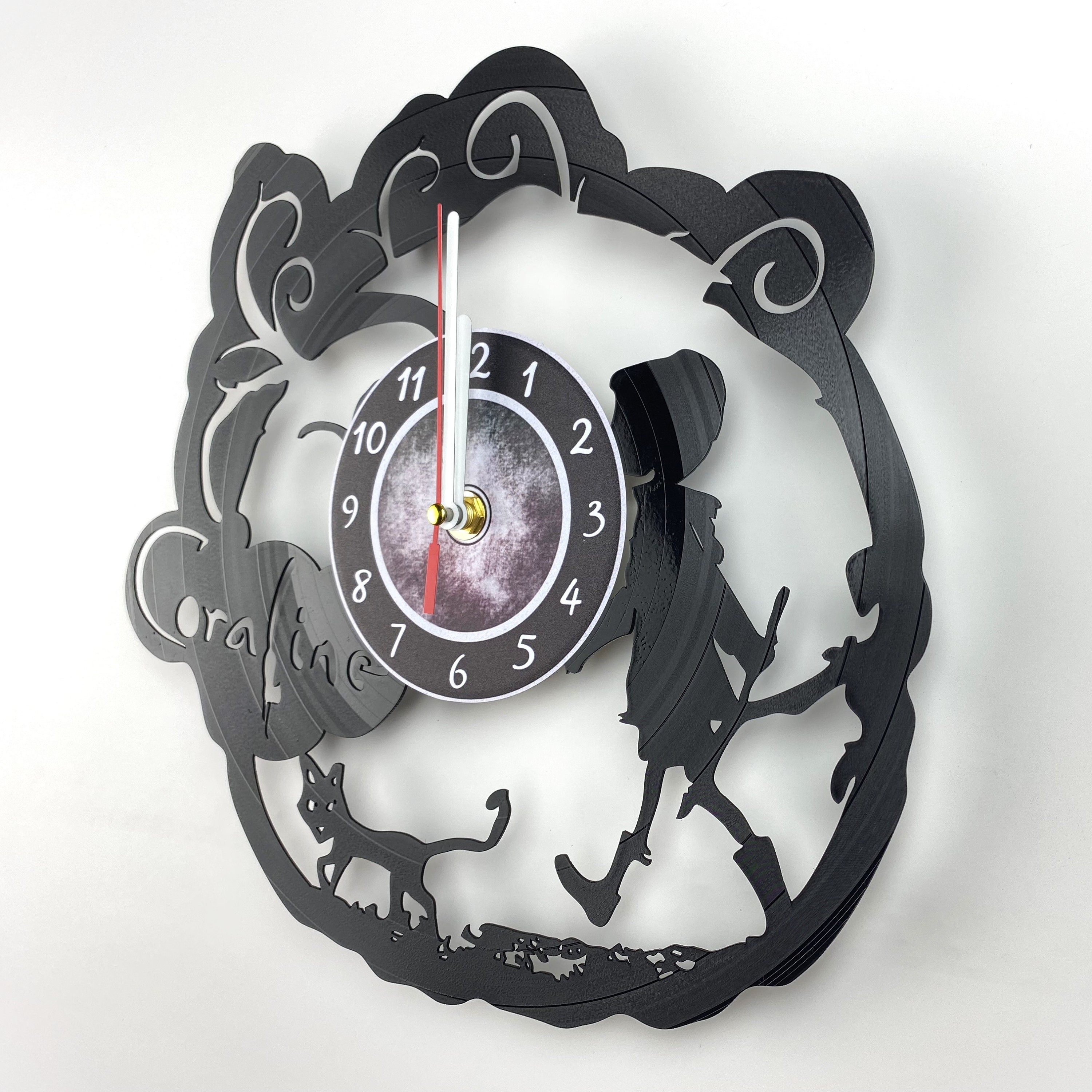 Handmade Coraline Vinyl Record Clock, Spooky Halloween Decor - Etsy