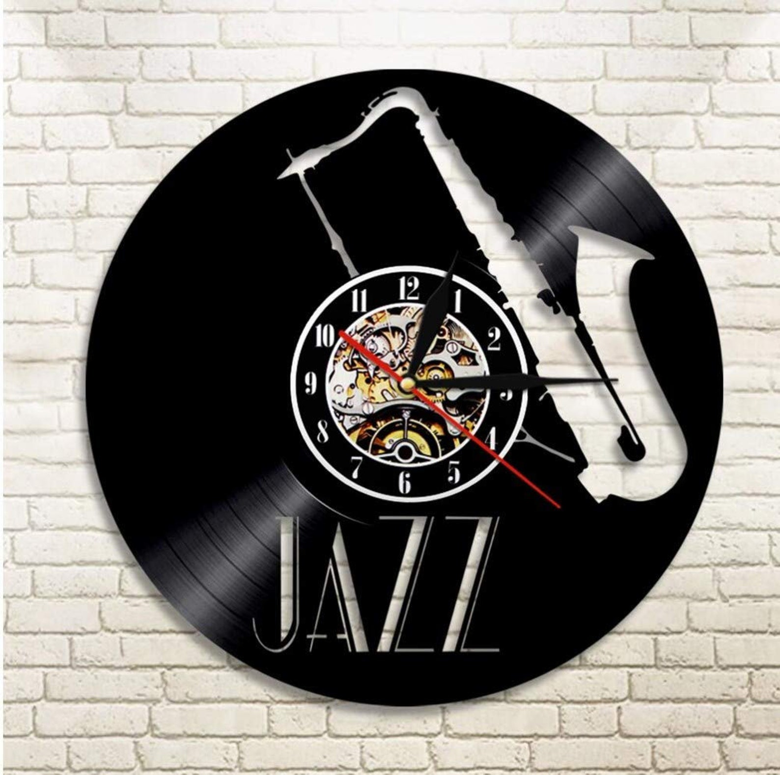 Music Wall Décor Vinyl Record Cut Out Clock Man Cave Decor New Home