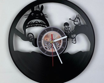 Miyazaki Vinyl Record Wall Clock: Anime Nursery Decor
