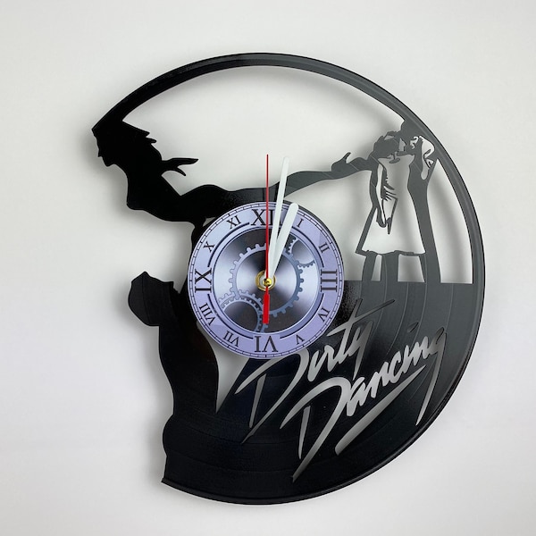 Unique Dirty Dance Wall Clock - Vintage Vinyl Record Clock with Iconic Dance Design - Handmade Present for Fans of the Beloved Movie