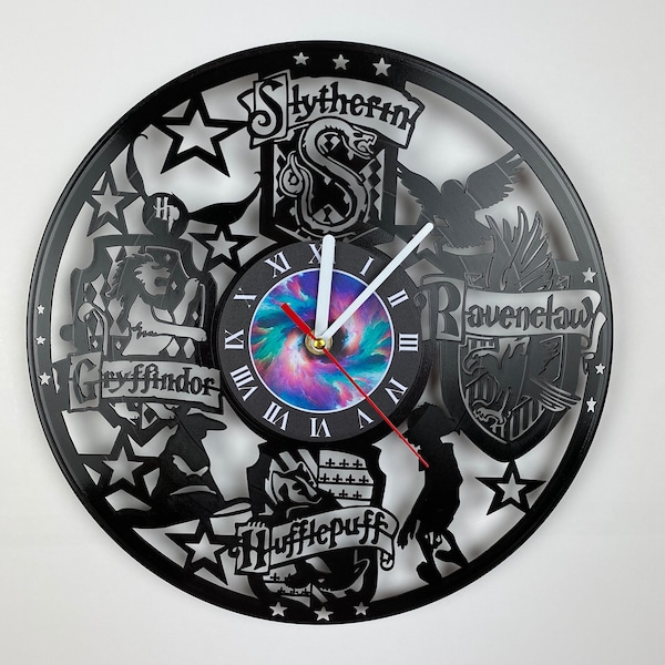 Wizarding world gift Wall Clock, Vinyl record clock, Kids wall clock, Movie clock, lp Clock, Handmade Christmas gift