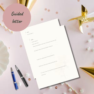 May include: A white guided letter stationery sheet featuring printed prompts including Date, Hi, My Name Is, I Am Your, From The Moment I Met You, My Simple Wish For Your Journey Ahead Is, I Hope You Always Keep Your Wonderful, When You Open This At 18, and If I Could Give You One Piece Of Advice For Your Future, It Would Be.