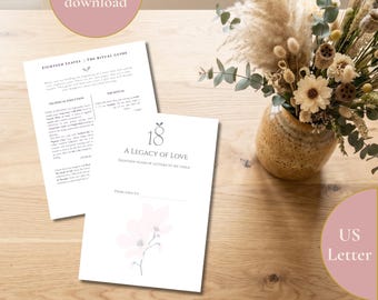 Letters to Daughter Growth Journal | 18 Year Keepsake (US Letter PDF)