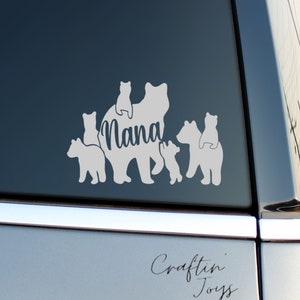 Nana Bear Decal. Great for Car, Tumbler, Laptop, etc. Mema, Memaw, Mawmaw