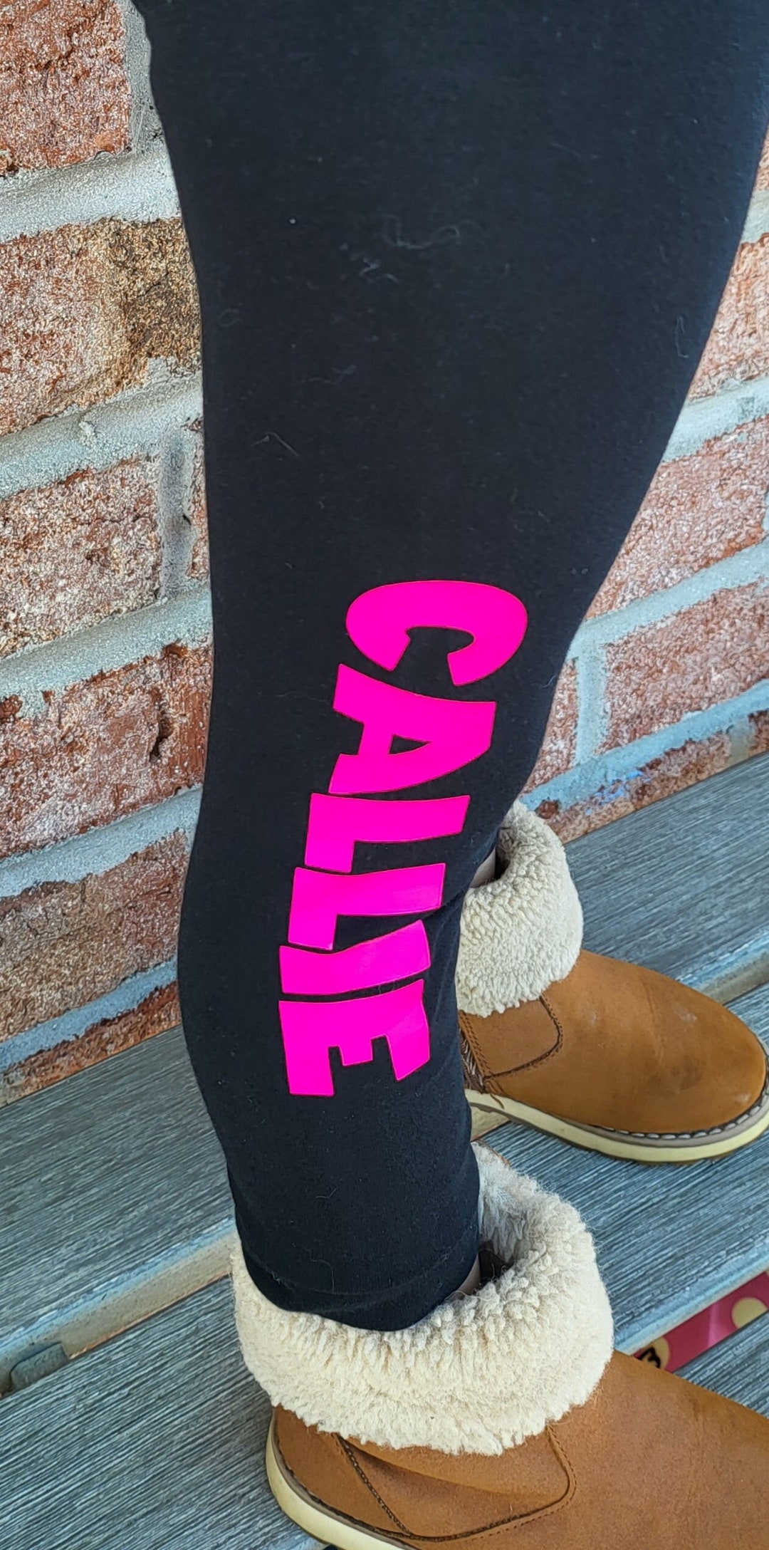 Girls Personalized Name Leggings Full Length Leggings W/ Name