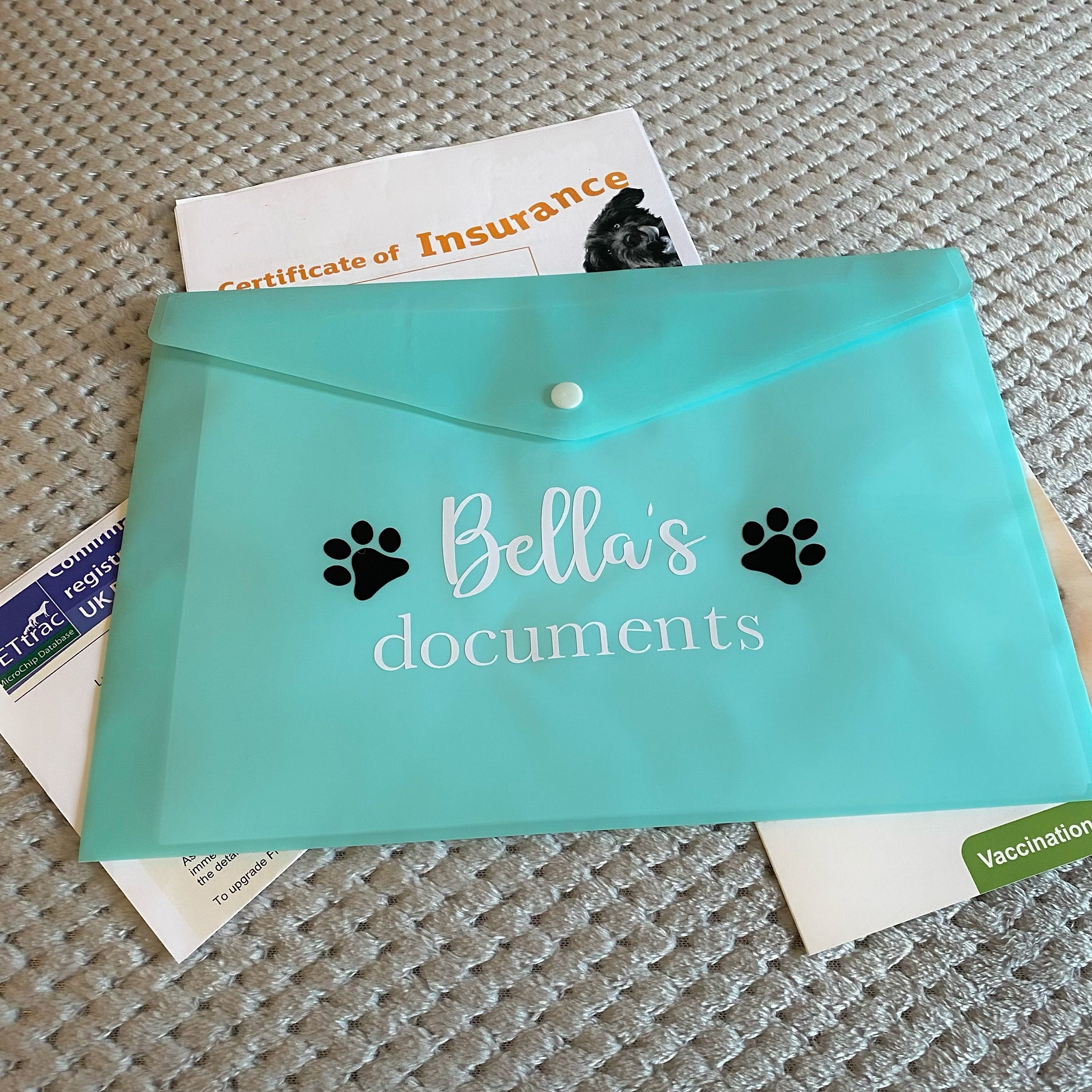 Personalised Dog Documents Holder. Pet Notes Dog Notes Vets Etsy UK