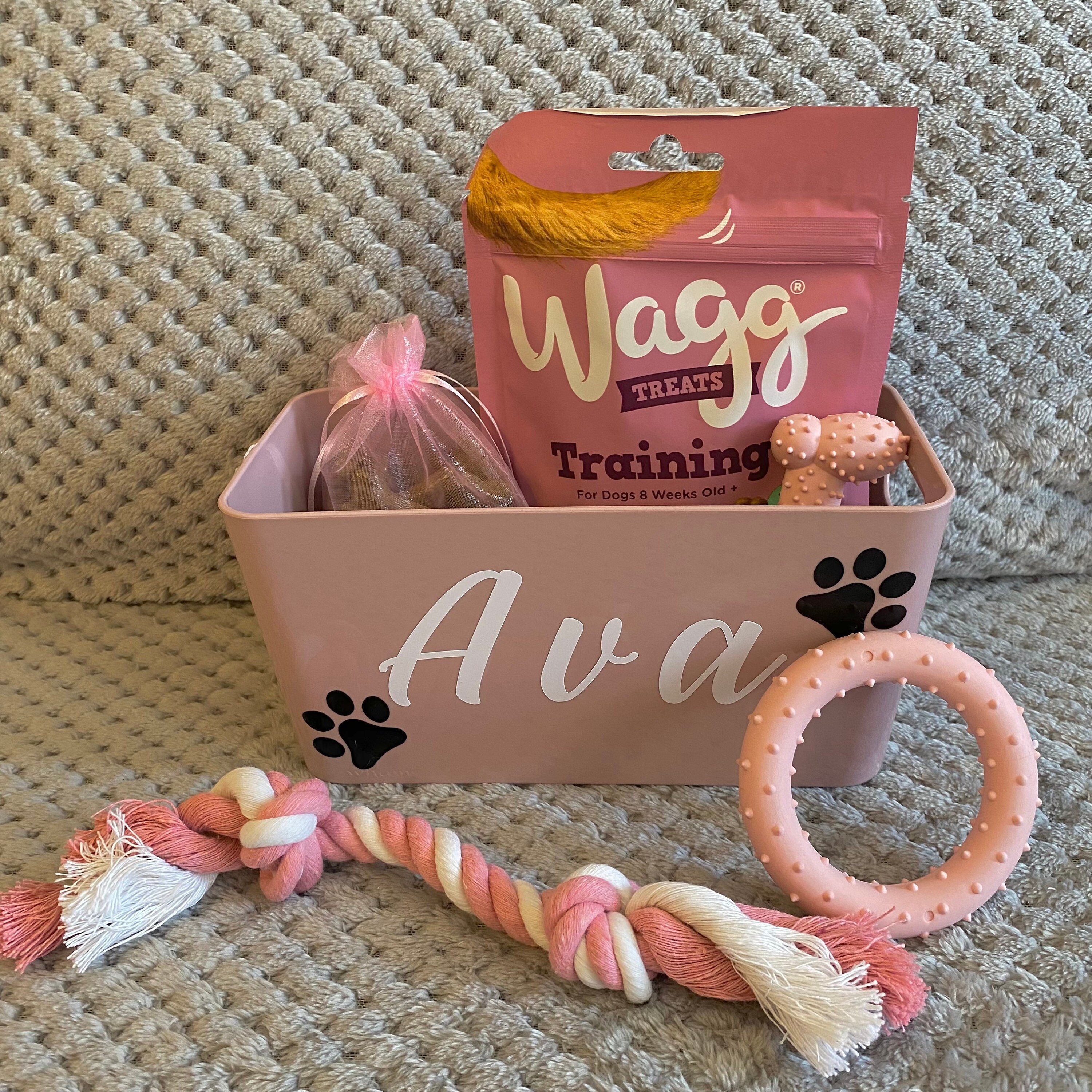 Dog puppy hamper personalised treats and toys for new dog or Etsy