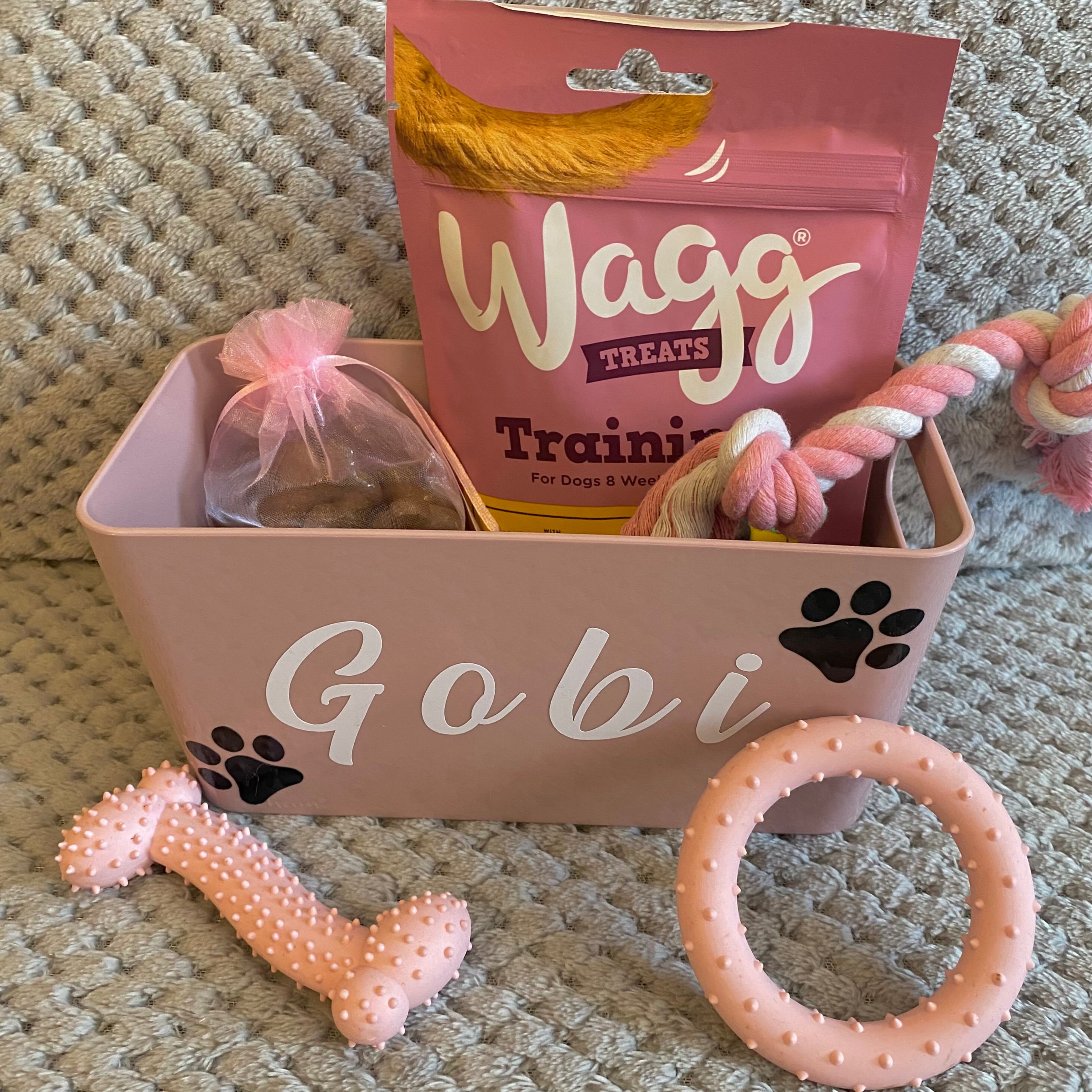 Dog puppy hamper personalised treats and toys for new dog or Etsy
