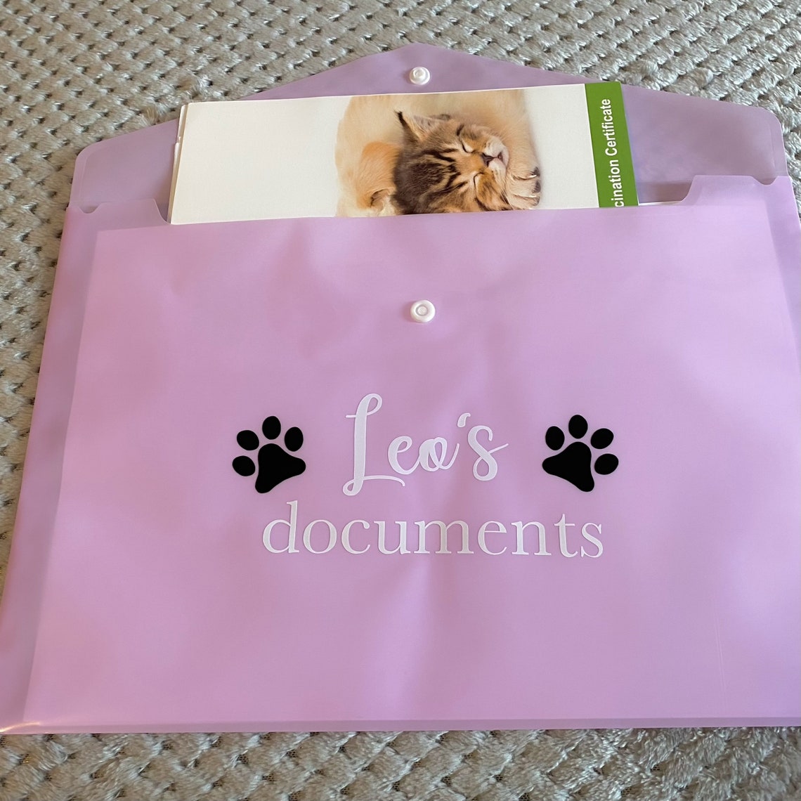 Personalised dog documents holder. Pet notes dog notes vets | Etsy