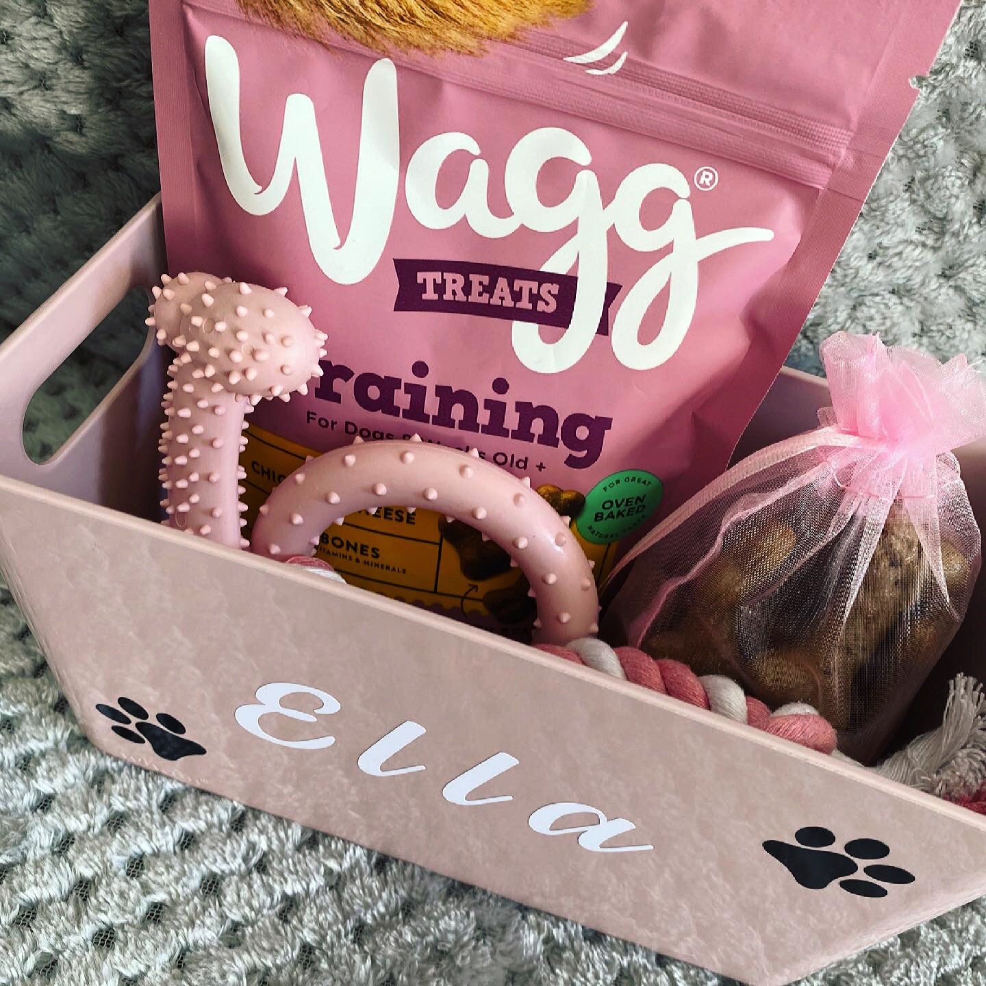 Dog puppy hamper personalised treats and toys for new dog or Etsy