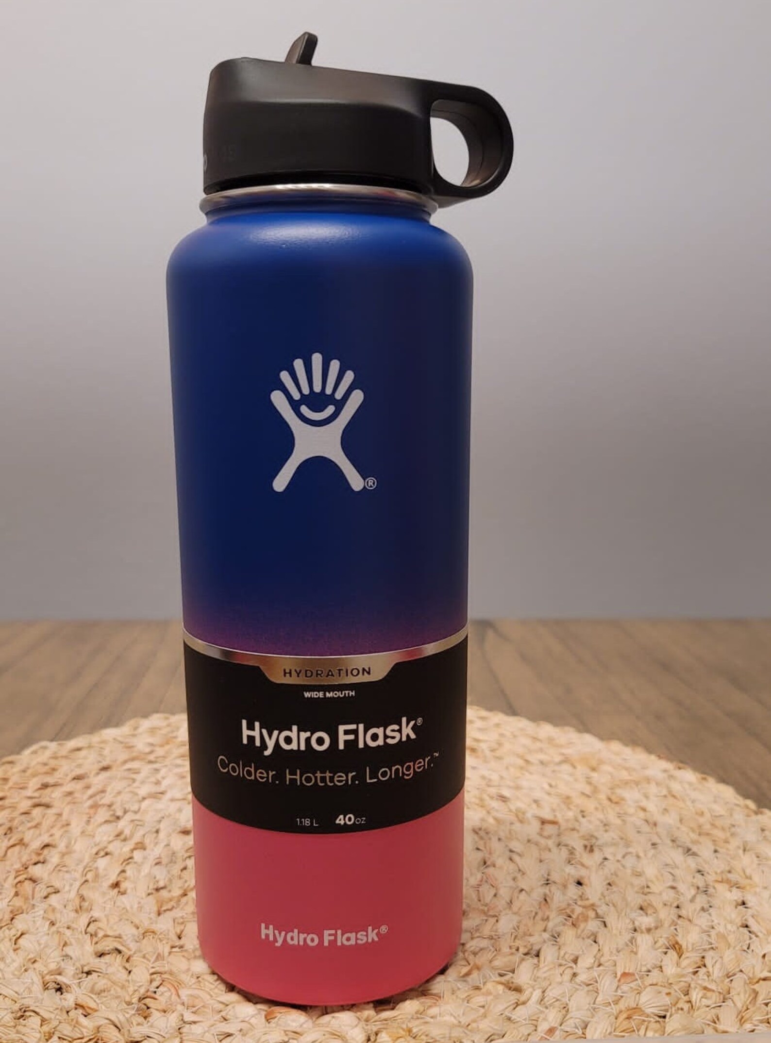 40oz Hydro Flask Straw Lid Water Bottle Multi Color Stainless Etsy