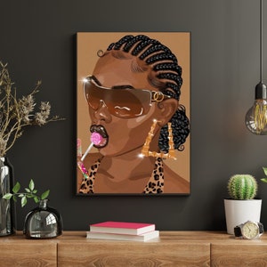 African American Culture Canvas| Black Art Print  | Black Canvas Art | Wall Art | Canvas Print  | Modern Black Art |