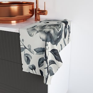 Vintage Hand Towel, Retro Soft Stylish Cloth for Kitchen or Bathroom - Elegant Towel, Unique Tea Towel, Decorative Linen, Classic Towel,