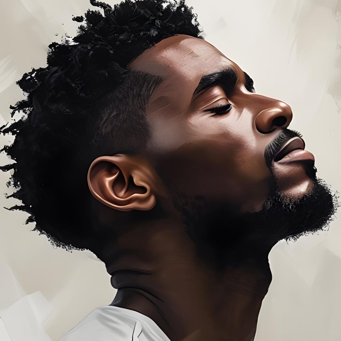 Black Man Portrait Rolled Posters, African American Wall Art, Strong ...