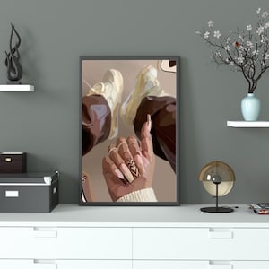 Black Afro Woman Art Poster| Black Art| Black Art Poster |  Wall Print |Home Decor |Black Art Poster| Modern Art Prints | Afro Art