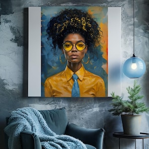 Contemporary Black Art Prints | Modern Black Home Decor | Afrocentric Art | African American Art | Black Wall Decor | African Art