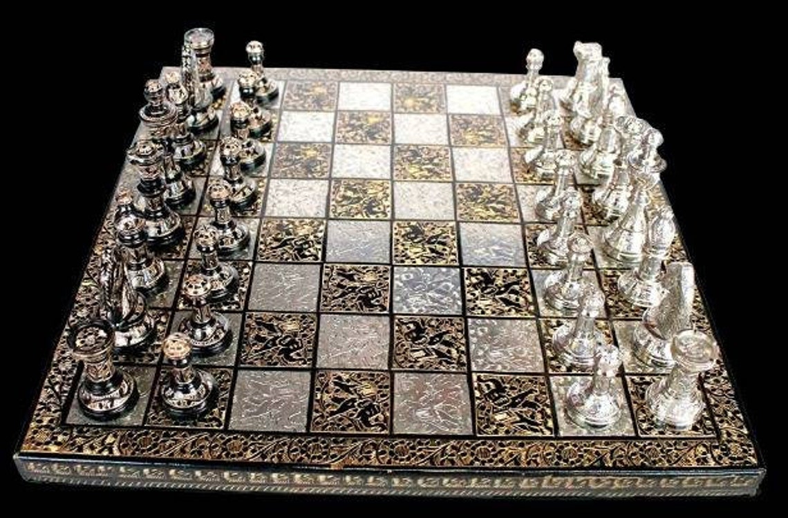 Royal chess 8 x 8 Premium Brass Made Chess Board Game Etsy