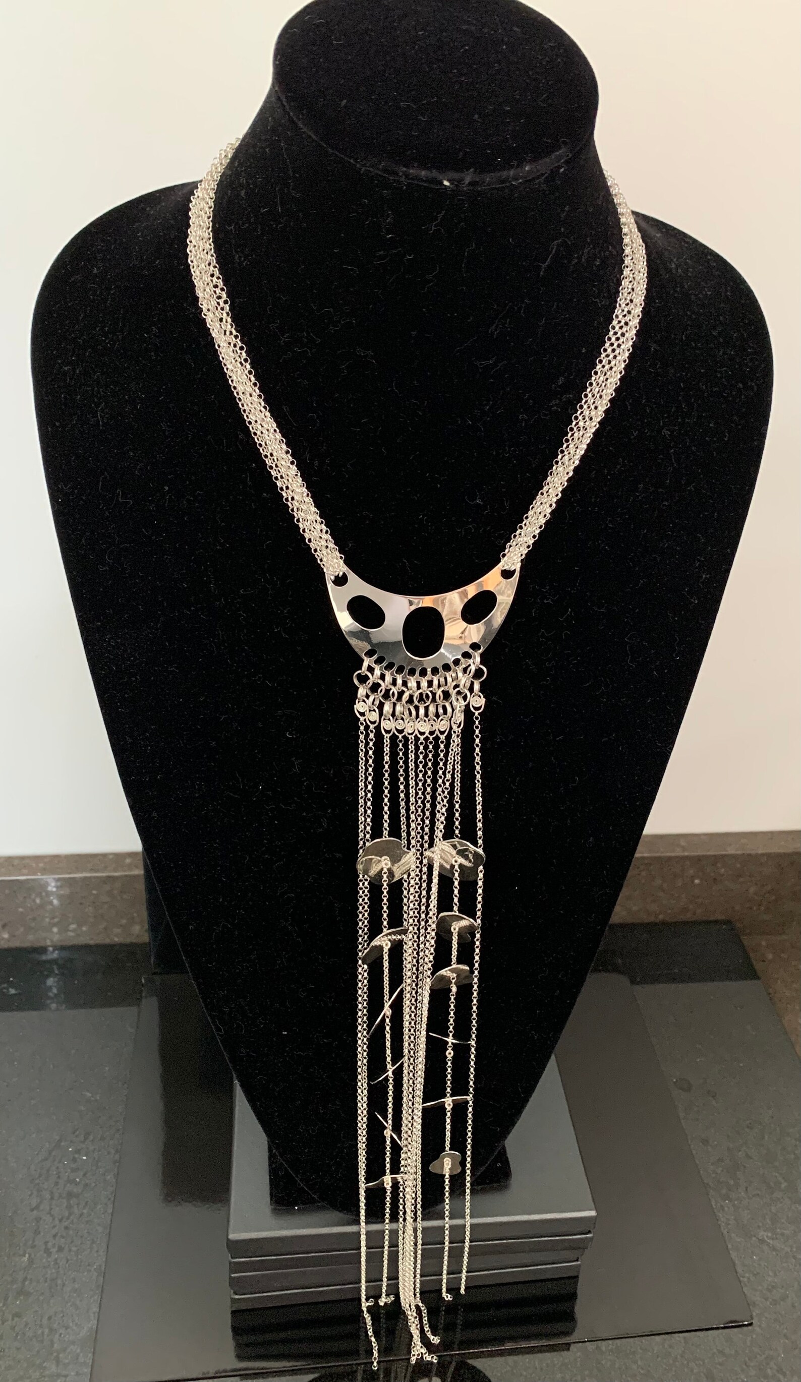 Rain Shower Fine Silver Necklace Etsy