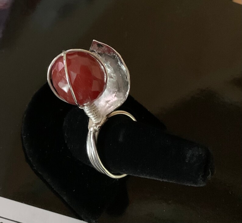 Fine Silver Carnelian Ring