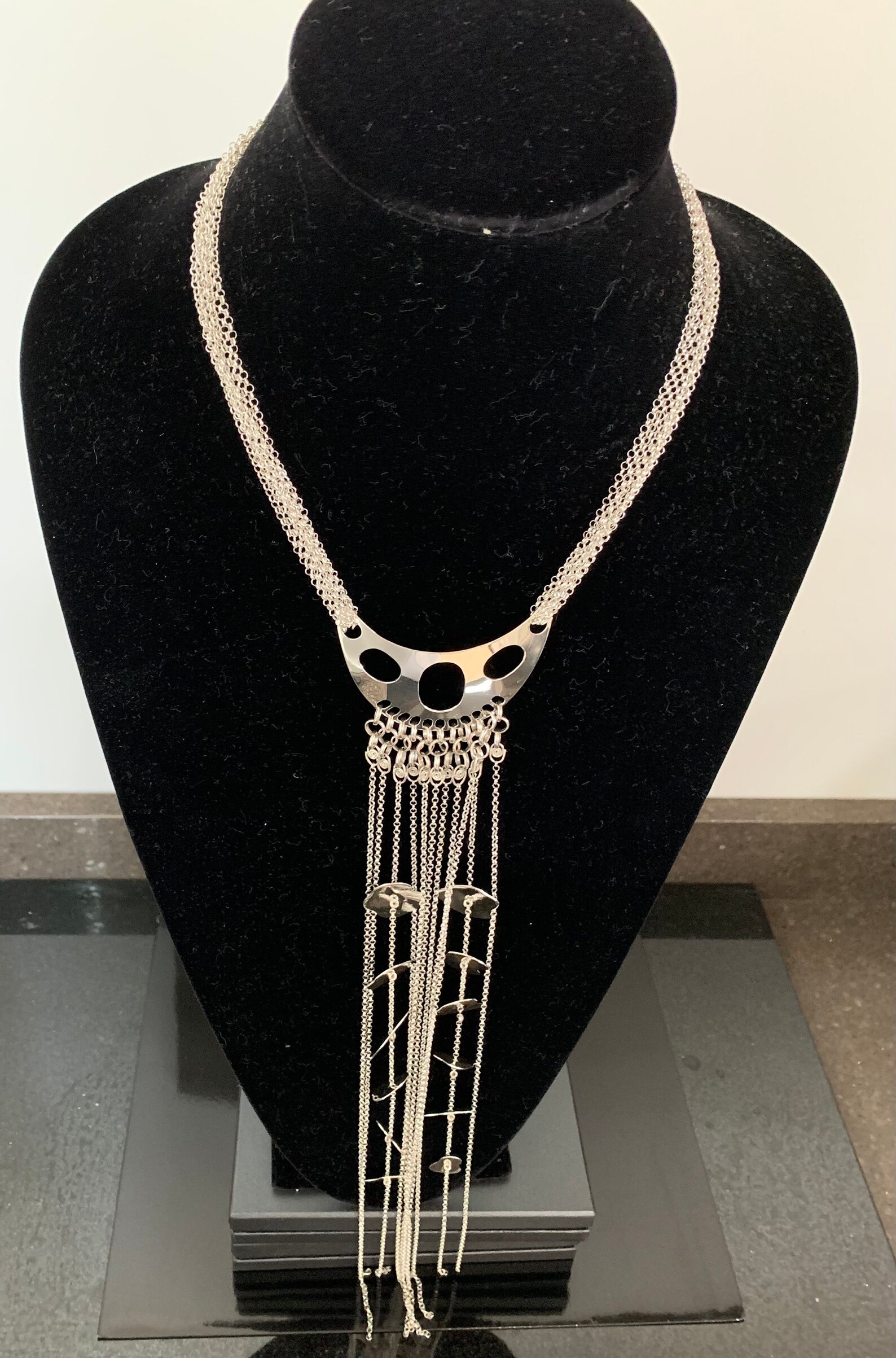 Rain Shower Fine Silver Necklace Etsy