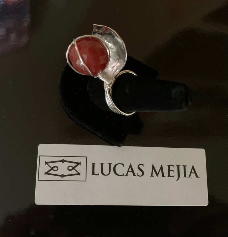 Fine Silver Carnelian Ring