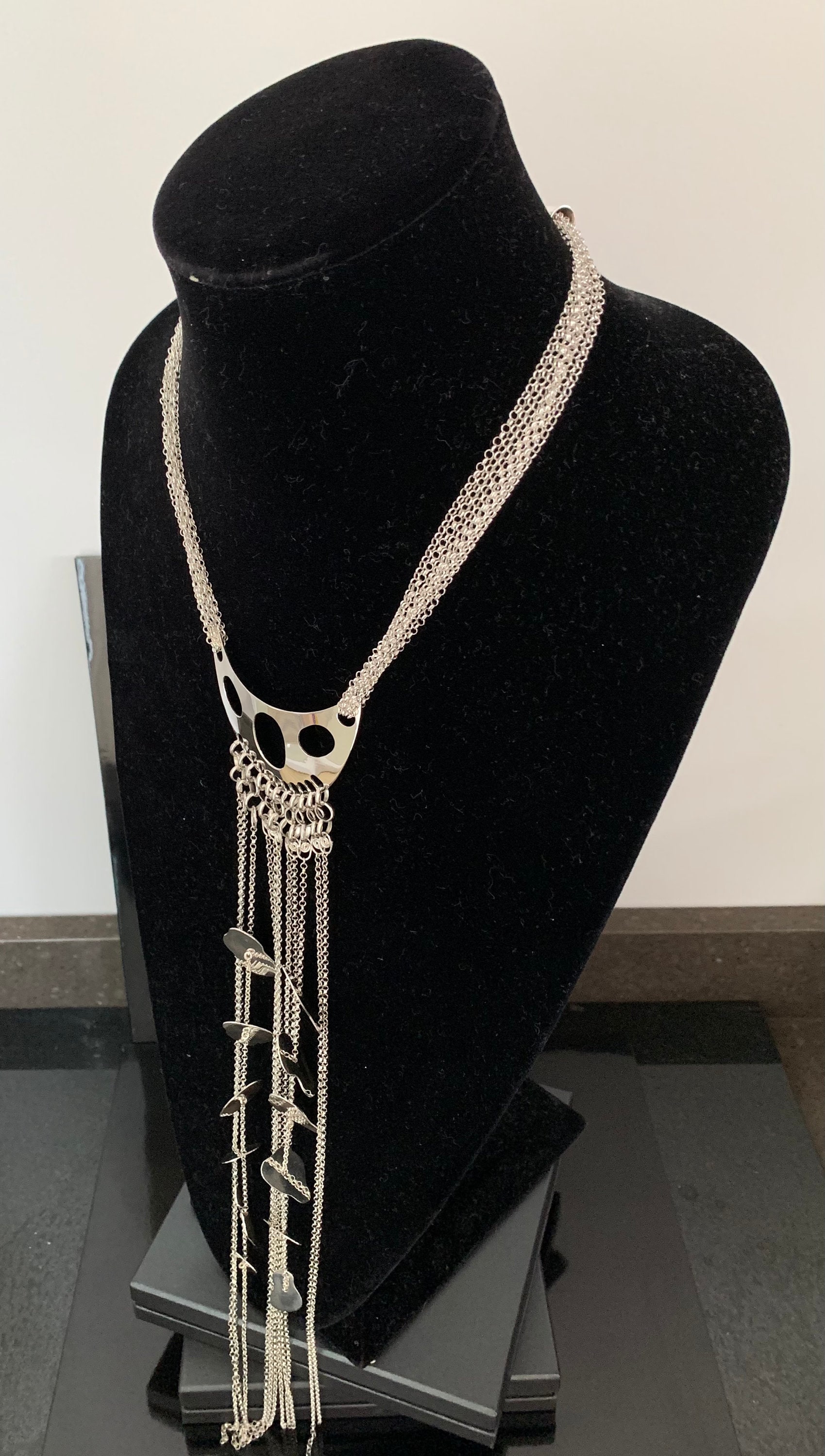 Rain Shower Fine Silver Necklace Etsy