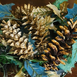 Glittery Pinecone Bowl Filler, All Natural Eastern White Pinecone Bowl Filler, Painted Pinecone Vase Filler, Holiday Bowl Filler