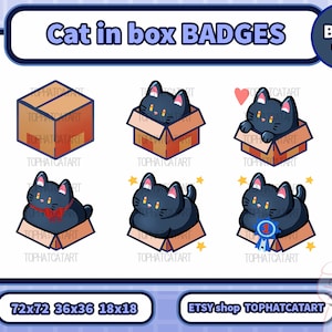 Black Cat in box-subbadges voor Twitch