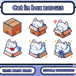 Cat in box sub-badges voor Twitch