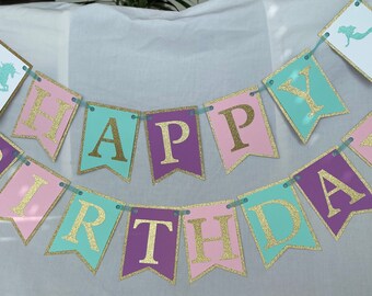 Happy Birthday Mermaid Unicorn SVG Birthday SVG Digital - Etsy