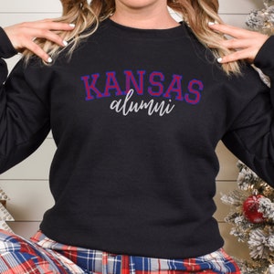 KU Jayhawks Alumni Sweatshirt, KU Jayhawks Alumni, University of Kansas Sweatshirt, Gifts for KU Graduation, Sport Sweatshirt, Rock Chalk