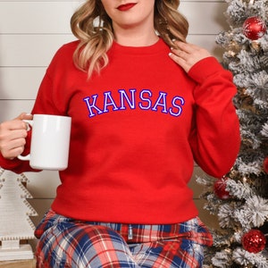 Kansas Crewneck Sweatshirt, RCJH sweater, jayhawk sweatershirt, jayhawk gift, ku alumni gift, graduation gift, kansas alumni gift