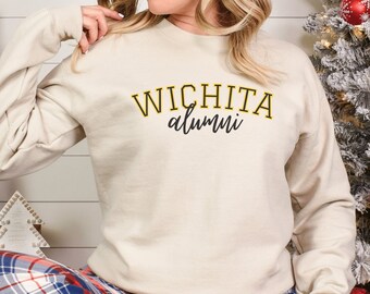 Wichita State Alumni Crewneck Sweatshirt, WSU Shockers, Wichita State University Alumni, WSU Graduation Gift, Shockers, Go Shox, WSU Alumni