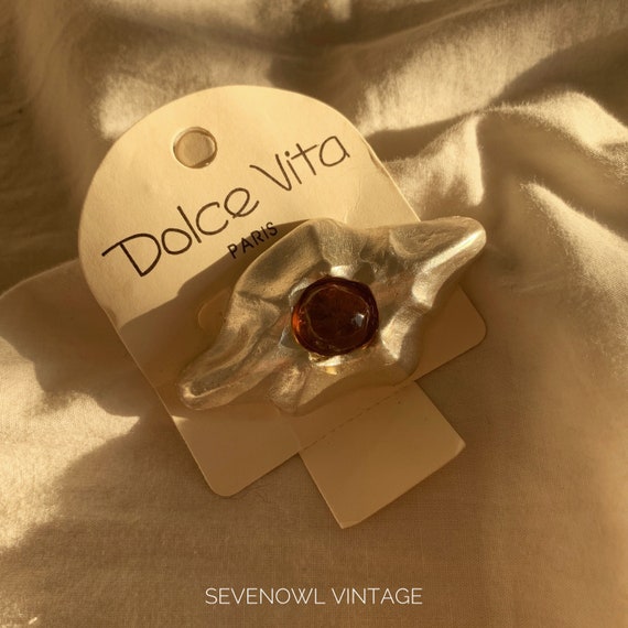 Vintage Dolce Vita Lucite Jelly Brooch Old New St… - image 2