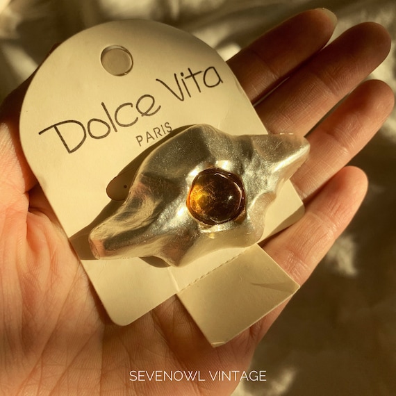 Vintage Dolce Vita Lucite Jelly Brooch Old New St… - image 1