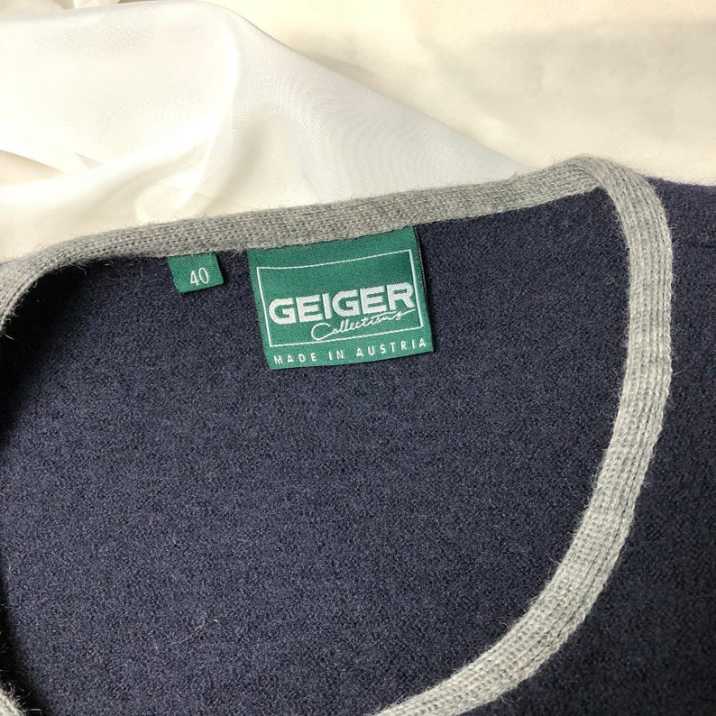 Vintage Geiger Austrian Wool Village View Cardigan Oversized Style Etsy