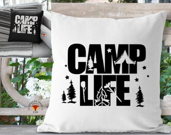 Cottage Pillow, Trailer Pillow, Camp Life cushion, Cottage throw pillow, Cottage decor, Camping lover gift, Accent pillow, Decorative Pillow