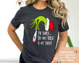 Funny Nurse Shirt, Funny Nurse Gift, Nurse Christmas Gift, Xmas Gift for Nurse, For Friend, Gift for Wife, Christmas Gift for Nurse