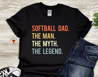 Dad Shirt, Softball Dads, Baseball Lovers, Fathers day Shirt, Fathers day Gift, Shirt for Dad, Gift for him, Gift from daughter, Dad Gift