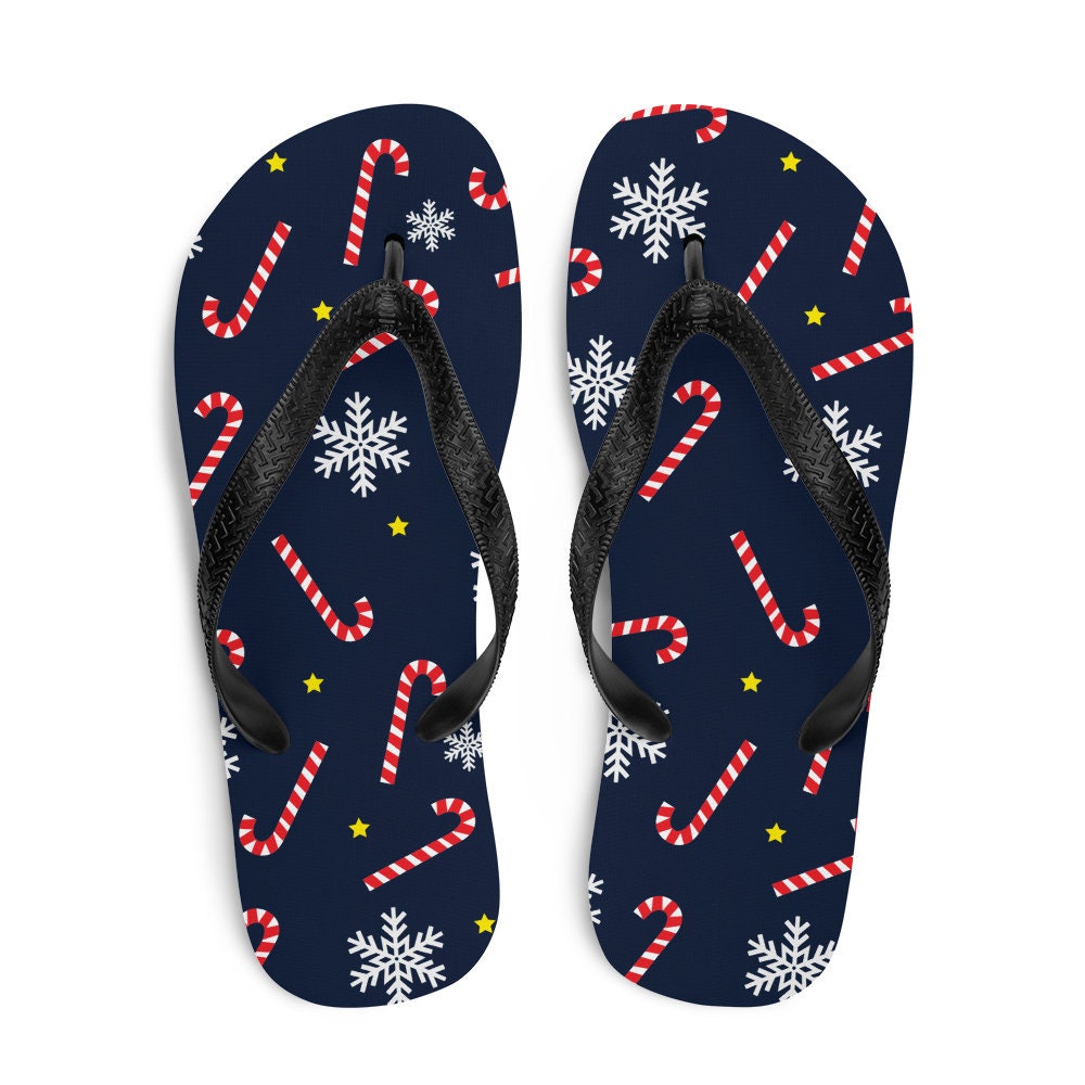 Discover Cute Christmas Flip Flops, Xmas Flip Flops, Winter Holiday wear, Christmas Vacation, Unisex Flip Flops, Holiday Shoe, Vacation Sandal