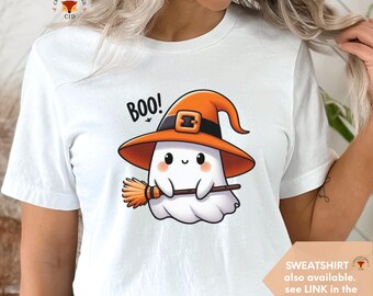 Nurse Halloween T-Shirt, Gift for Nurse, Halloween Clothing, Halloween Sweatshirt, Teachers Halloween Shirt, Cute Ghost Shirt, Teacher Shirt
