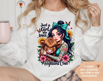 Highland Cows, Cute Valentines Sweatshirt, Valentines day shirt, Couples Gift, Valentines Gift for her, Funny Shirt, Mini Cows