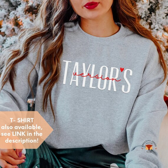 Taylor's Version, Taylor's Version Sweatshirt, Taylor Swifty Merch, Red  Taylor Swift Shirt, Gift for Friend, Gift for Taylor Swift Fan 